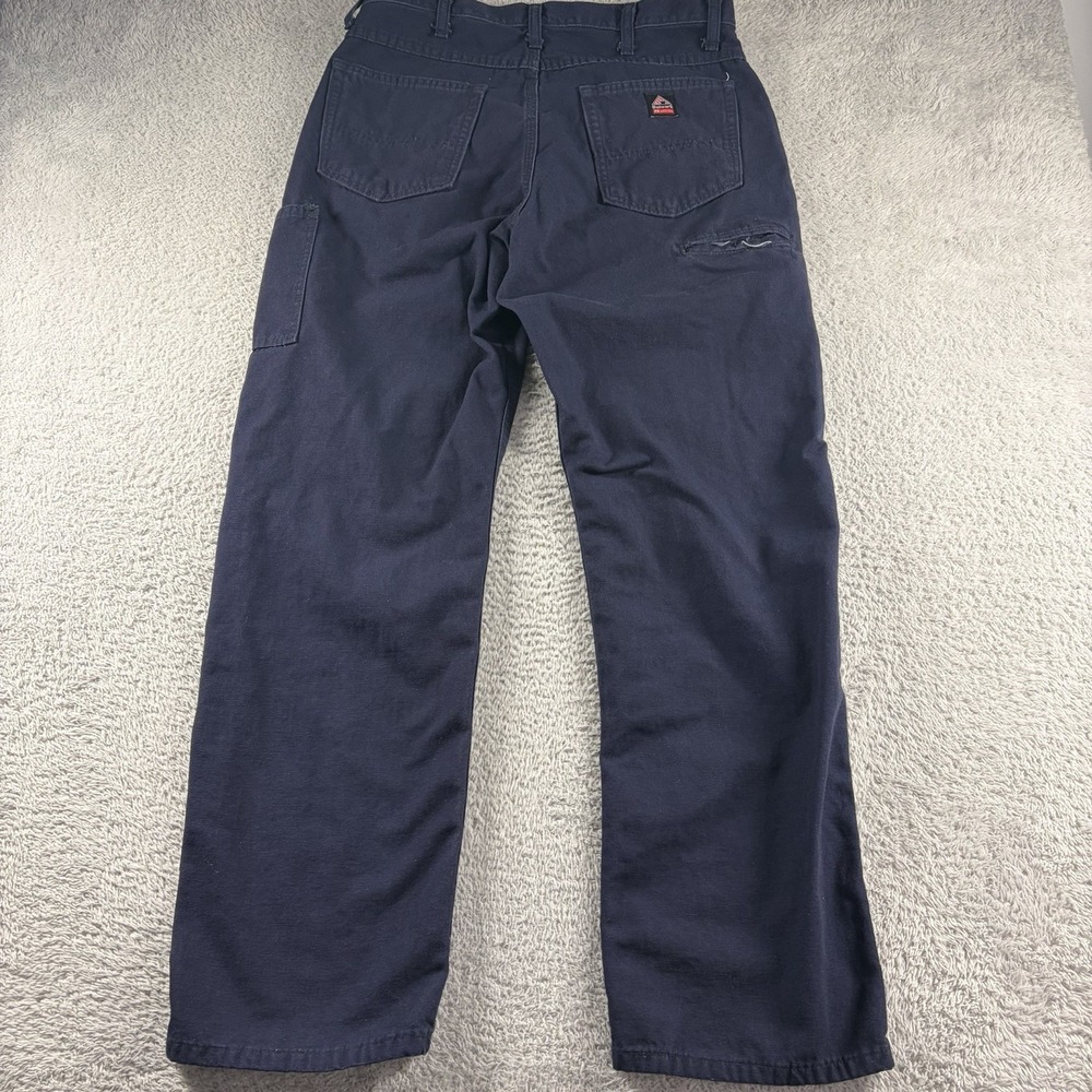 Bulwark FR Cargo Pants Mens 34x32 Navy Blue CAT2 Welding Workwear Utility
